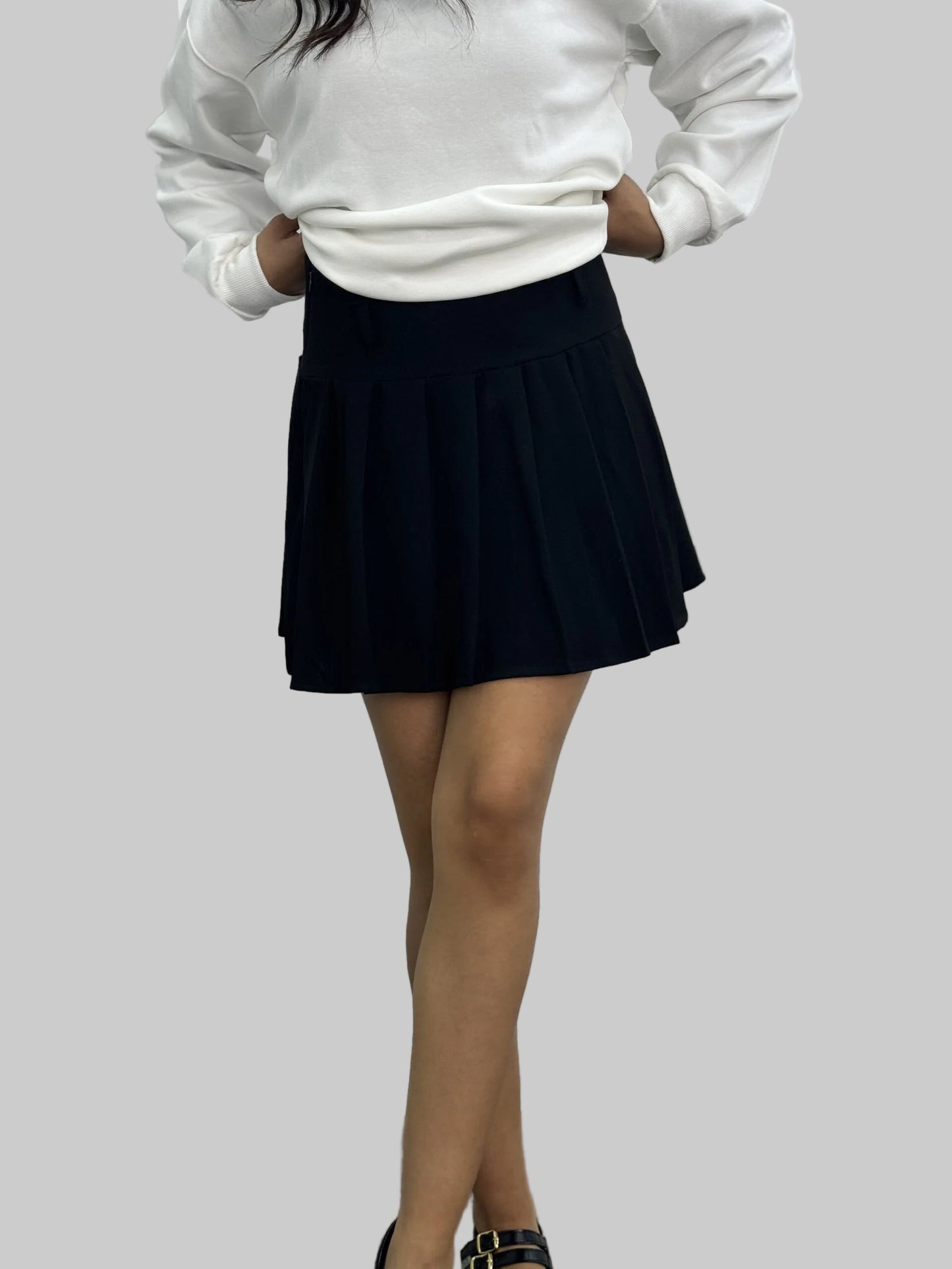 Plisserad minikjol för kvinnor