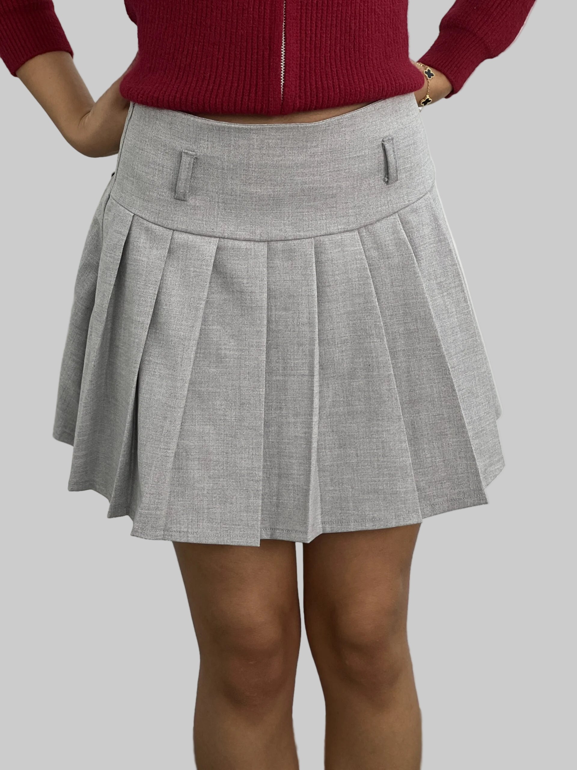 Plisserad minikjol för kvinnor