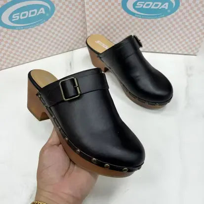Slip On Sandaler – Hög Klack Fuskläder & Stabil Gång